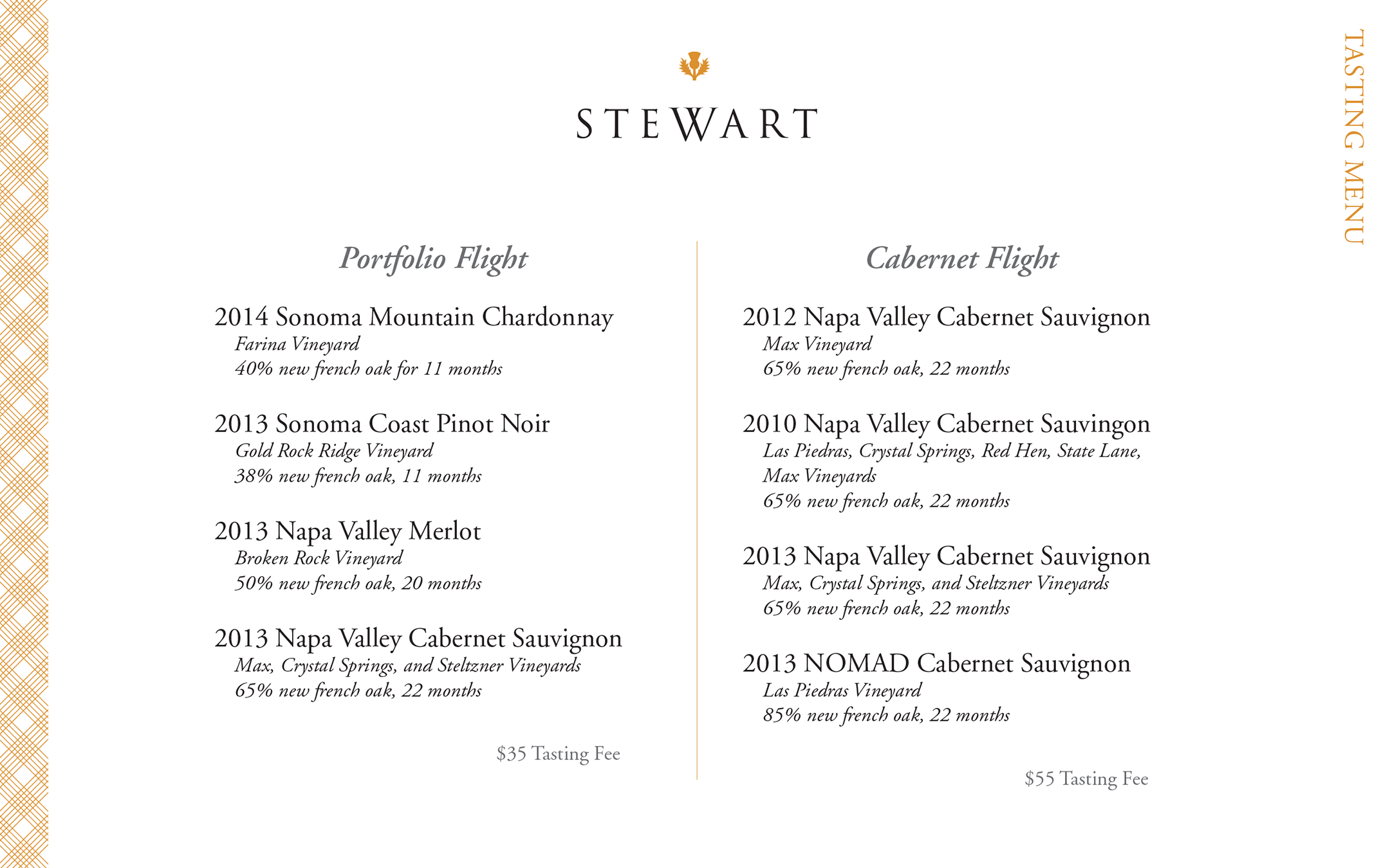 Stewart Cellars Napa Valley Tasting Room Info And Reservations